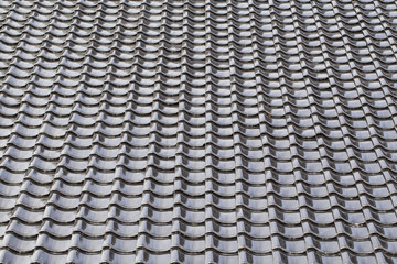 Black tiled roof for background usage