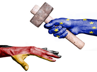 European Union hitting Germany with a heavy hammer
