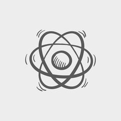 Atom sketch icon