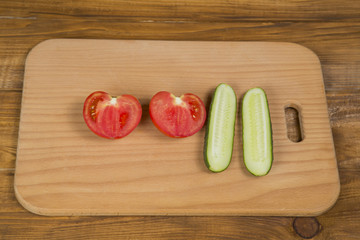 tomato and cucumber