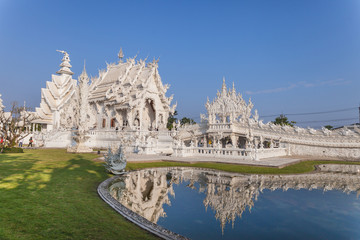 Wat Rong Khun is the Buddhist temple in Chiangrai, Thailand.