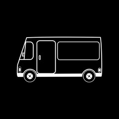 Van car to trade and fast food restaurant on wheels