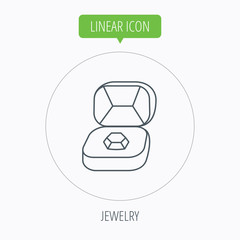 Brilliant jewellery icon. Engagement sign.