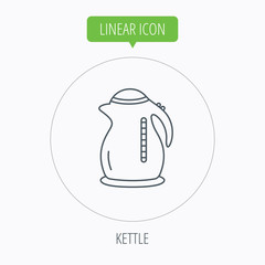 Kettle icon. Kitchen teapot sign.