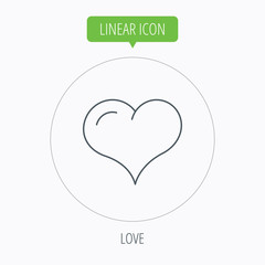 Love heart icon. Life sign.