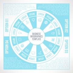 Vector infographic template suitable for business presentations