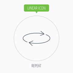 Repeat icon. Full rotation sign.