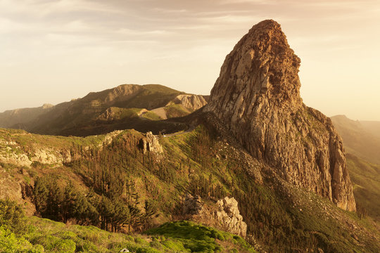 Roque de Agando, Mirador de Roques, Degollada de Agando, La Gomera, Canary Islands, Spain