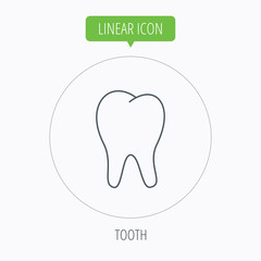 Tooth icon. Stomatology sign.