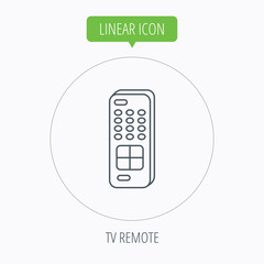 Remote control icon. TV  channels sign.