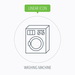 Washing machine icon. Washer sign.