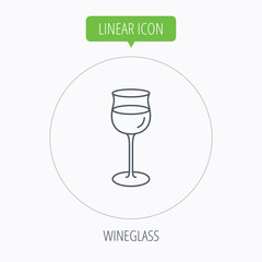 Wineglass icon. Goblet sign.