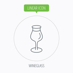 Wine glass icon. Goblet sign.