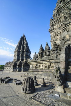The Prambanan Temple complex, Java, Indonesia