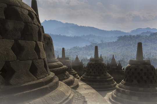 Borobudur Buddhist Temple, Java, Indonesia