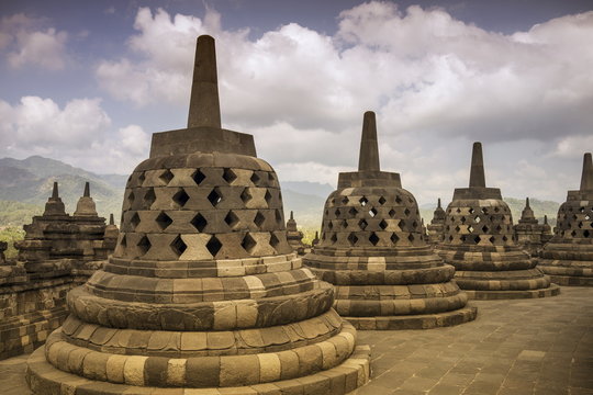Borobudur Buddhist Temple, Java, Indonesia
