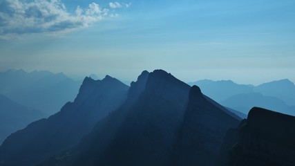 Churfirsten in the evening