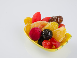 Dried fruits on background