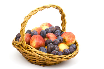 basket with fresh fruits