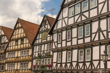 Fototapeta premium Fachwerkhauser in Hofgeismar in Nordhessen