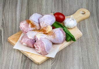 Raw chicken legs