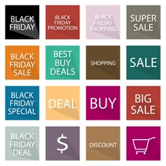 Set of 16 Black Friday Banner for Special Price Products