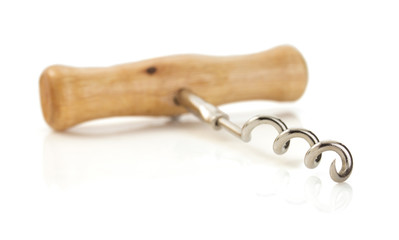 corkscrew isolated on white