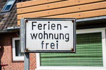 Ferienwohnung Frei Schild