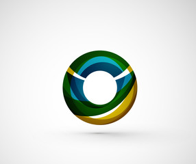 Abstract geometric company logo ring, circle