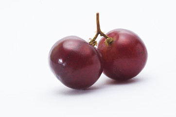 red grape isolated on white