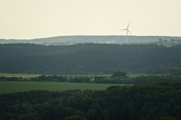 Fototapeta na wymiar landscape with wind power