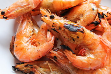 Grilled prawn, seafood