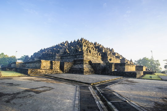 Early morning light at the temple complex of Borobodur, Java, Indonesia