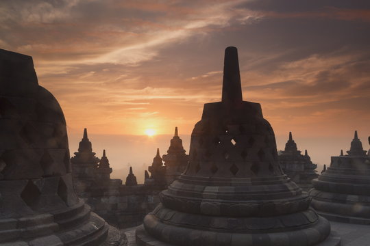 Borobudur Buddhist Temple, Java, Indonesia