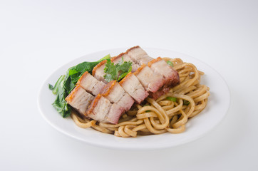 pork noodle. BBQ pork noodle bowl