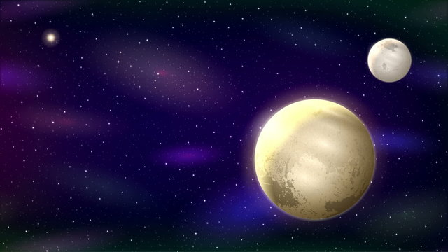 Planet Pluto, Seamless Loop