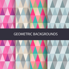Abstract triangle backgrounds set.Vector Illustration - EPS10