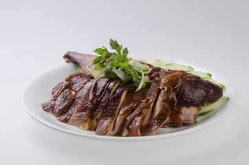 duck. roast duck traditional chinese cuisine