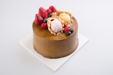 cake, Ice-cream cake on background