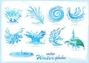 Fototapeta na wymiar Water Splash Patterns