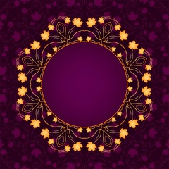 Autumn Decorative Frame. Vector illustration