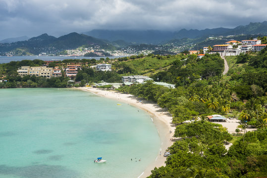 View over Mourne Rouge beach, Grenada, Windward Islands