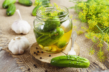 Canned cucumbers