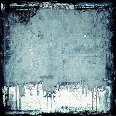Grunge blue dripping background