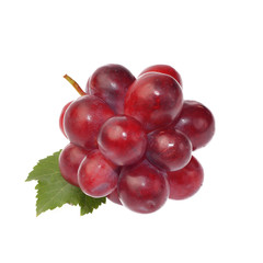 Red grape isolated on white background