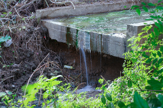 Drain water - allow to drain into the canal.