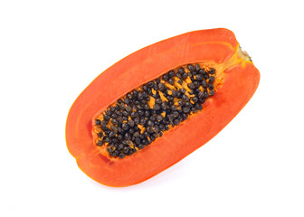 Papaya isolated on white background