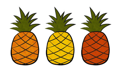 Three pineapple