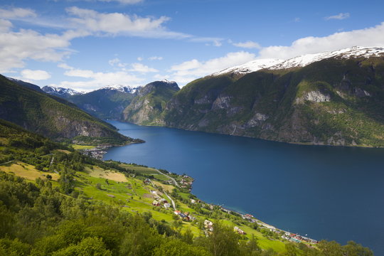 Aurlandsvangen Overview, Aurlands Fjord, Sogn og Fjordane
