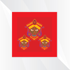 illustration of lord of durga vector background